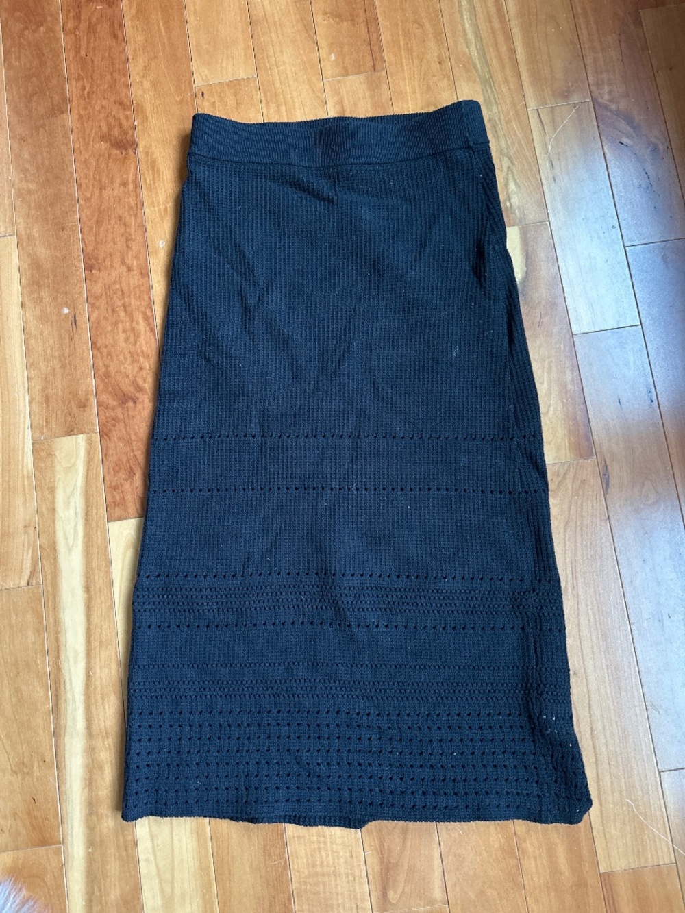Rails black knit maxi skirt